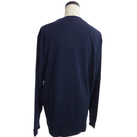 NWT Everlane Navy Blue Long Sleeve Organic Cotton Pocket Tee XL - Picture 3 of 6